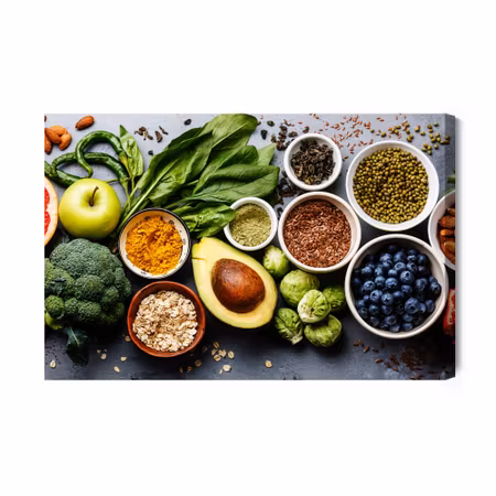 Canvastavla - Vegetables with fruit and spices