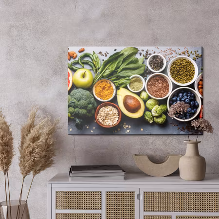 Canvastavla - Vegetables with fruit and spices