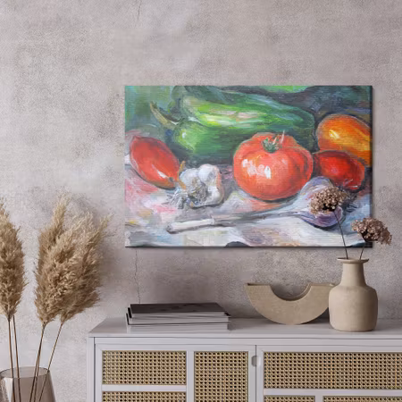 Canvastavla - Painted still life, vegetables