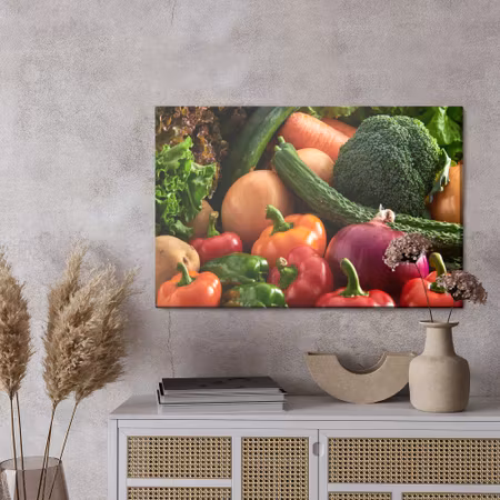 Canvastavla - Vegetables close up