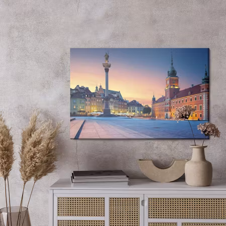 Canvastavla - Warsaw at dusk