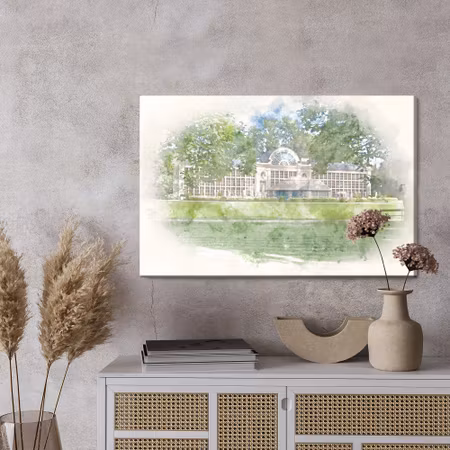 Canvastavla - The watercolor royal ?azienki