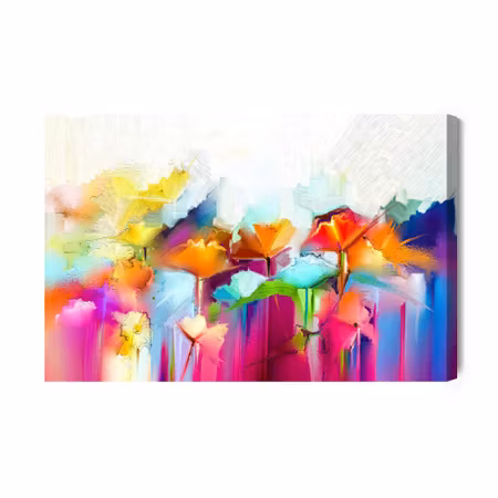 Canvastavla - Colorful abstract flowers