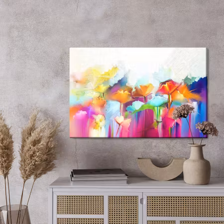 Canvastavla - Colorful abstract flowers