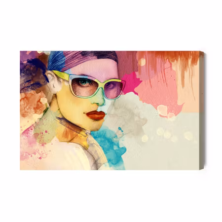 Canvastavla - Colorful portrait of a woman