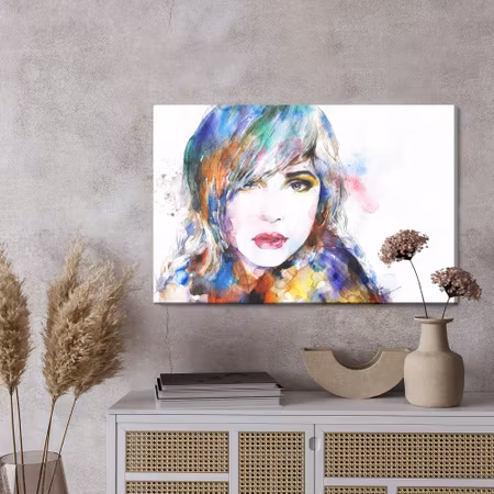 Canvastavla - Watercolor portrait of a woman