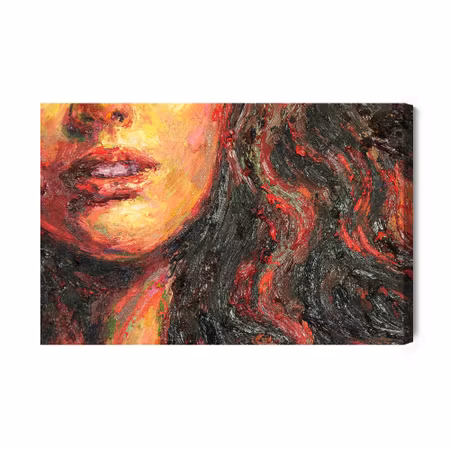 Canvastavla - Woman&#039;s face in an abstract