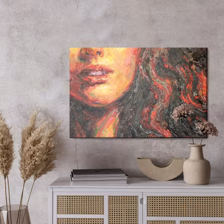 Canvastavla - Woman&#039;s face in an abstract