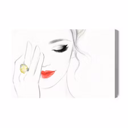 Canvastavla - A delicate female face