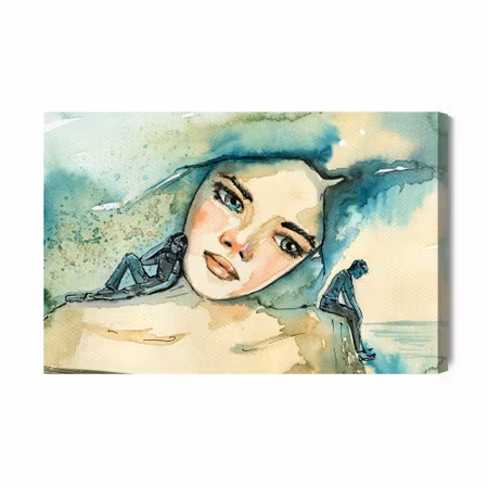 Canvastavla - A woman in melancholy