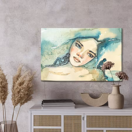 Canvastavla - A woman in melancholy