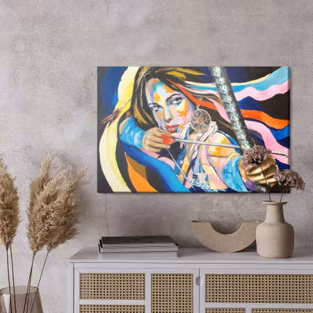 Canvastavla - Woman with a bow