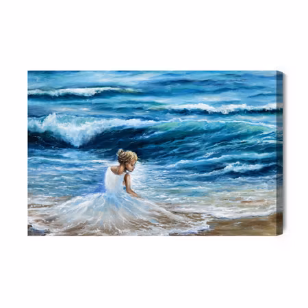 Canvastavla - Dancer at the seaside