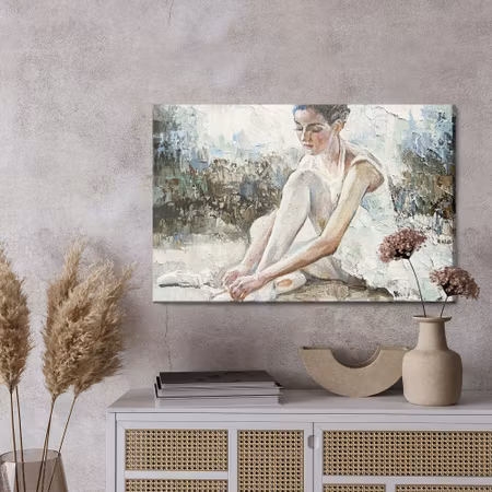 Canvastavla - Ballerina before the show