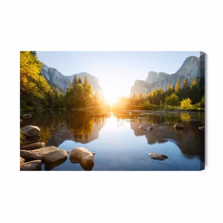 Canvastavla - Sunrise in the yosemite valley
