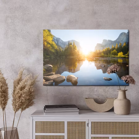 Canvastavla - Sunrise in the yosemite valley