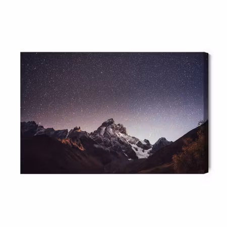 Canvastavla - The starry sky in the mountains