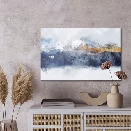 Canvastavla - Mountain ranges in an abstract form