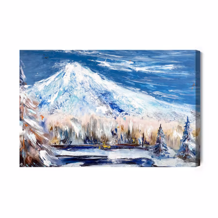 Canvastavla - Winter mountain landscape