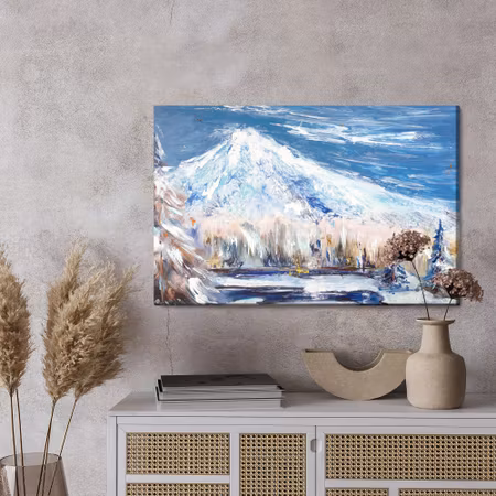 Canvastavla - Winter mountain landscape