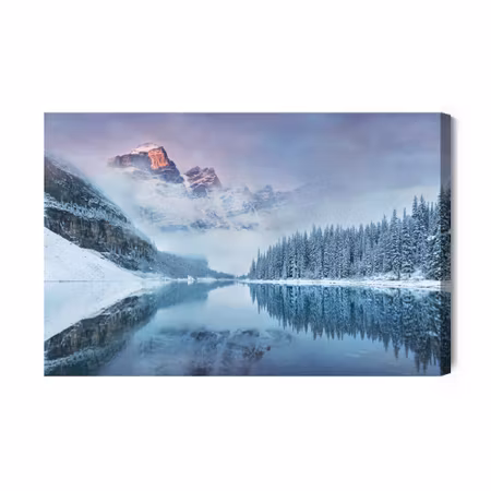 Canvastavla - 3d winter mountain landscape