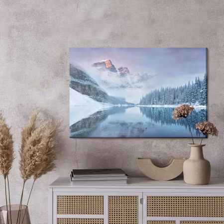 Canvastavla - 3d winter mountain landscape