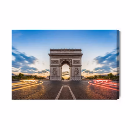 Canvastavla - Triumphal arch in the evening time