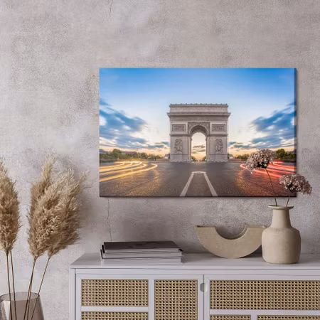 Canvastavla - Triumphal arch in the evening time