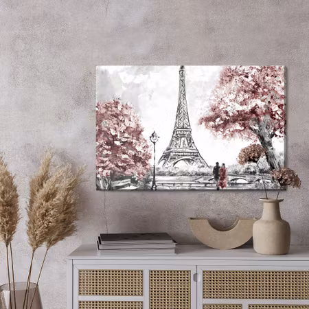 Canvastavla - Romantic view in paris