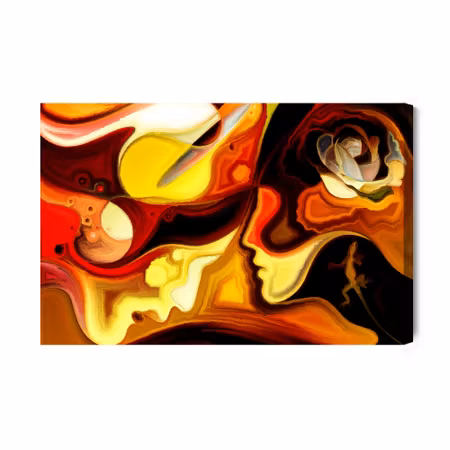 Canvastavla - Abstract human faces