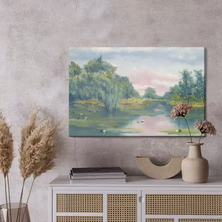 Canvastavla - Forest over the water