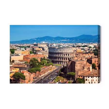 Canvastavla - Panorama of rome 3d