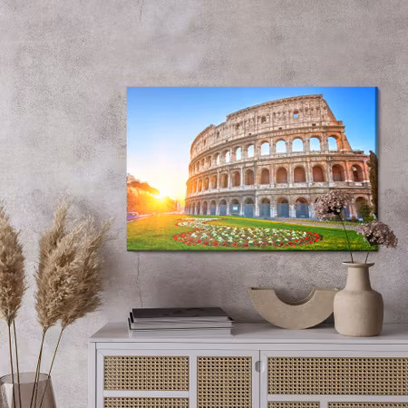 Canvastavla - The colosseum at sunrise 3d
