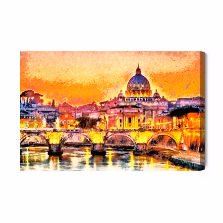 Canvastavla - St. peter in the vatican as painted