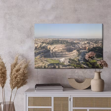 Canvastavla - Aerial view of the colosseum