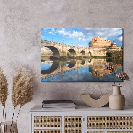 Canvastavla - Castle of st. angelo in rome 3d