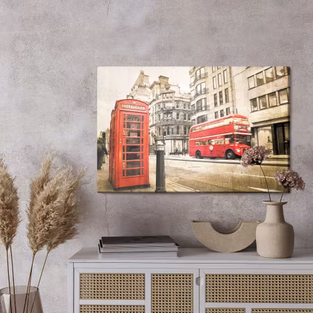 Canvastavla - Vintage london street