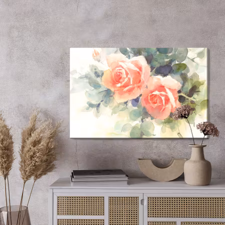 Canvastavla - Beautiful colorful roses painted in