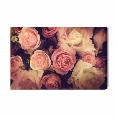 Canvastavla - Colorful roses with a 3d effect