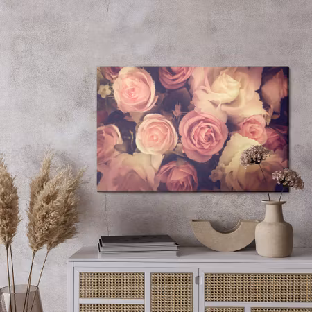 Canvastavla - Colorful roses with a 3d effect