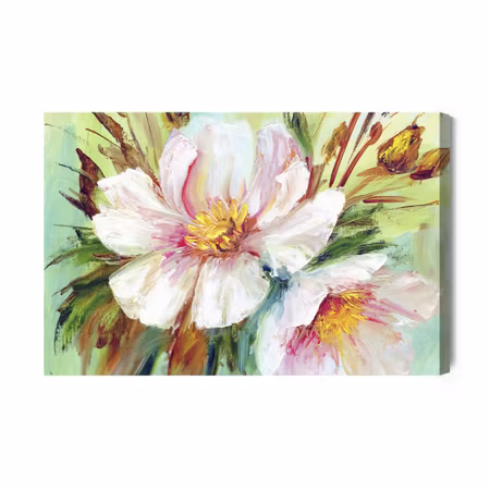 Canvastavla - Wild peonies as painted