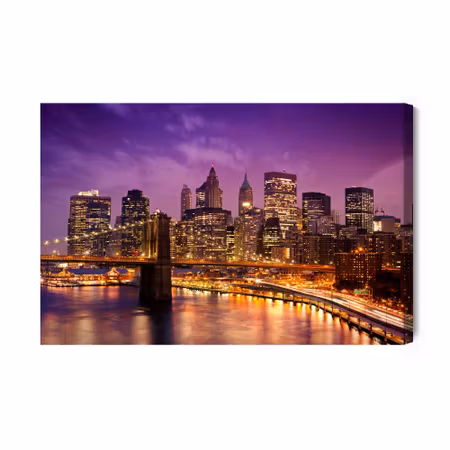 Canvastavla - New york by night