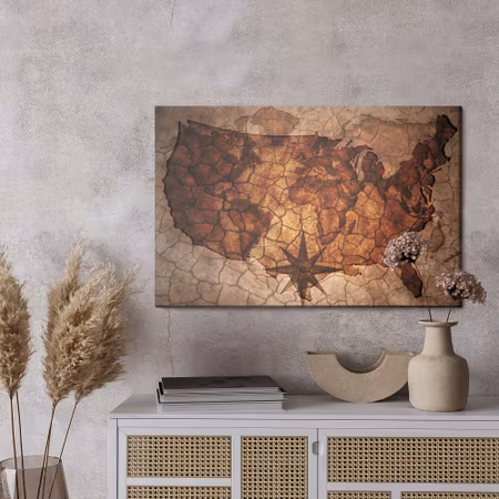 Canvastavla - Vintage Usa map