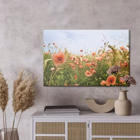Canvastavla - Poppies in the meadow