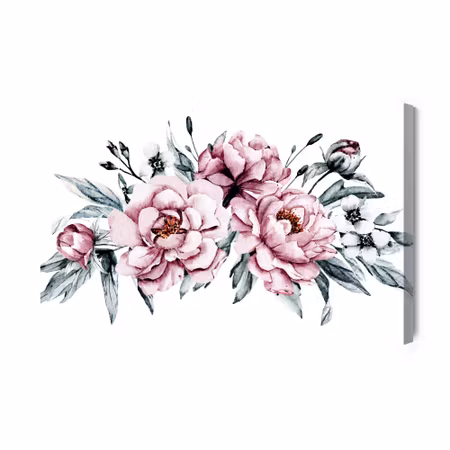 Canvastavla - Composition of peony flowers