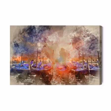 Canvastavla - Sunset in venice