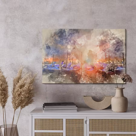 Canvastavla - Sunset in venice