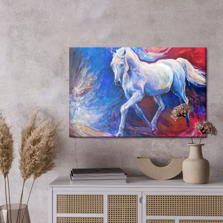 Canvastavla - Horse on an abstract background