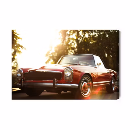 Canvastavla - Red retro car