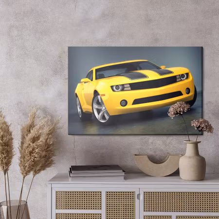 Canvastavla - Yellow sports car